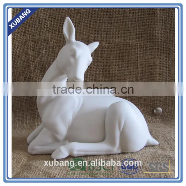 Christmas Deer Figural Custom Decorative Lying White Deer photo-2