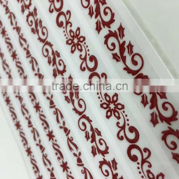 Festival Mood Epoxy Ribbon Sticker, X'mas Season Foil Sticker, Foil Epoxy Ribbon Sticker in Red photo-5