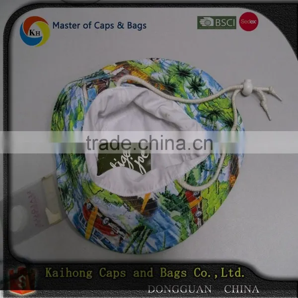 Fashion Bucket Hat With Heat Transfer Printed and String photo-4