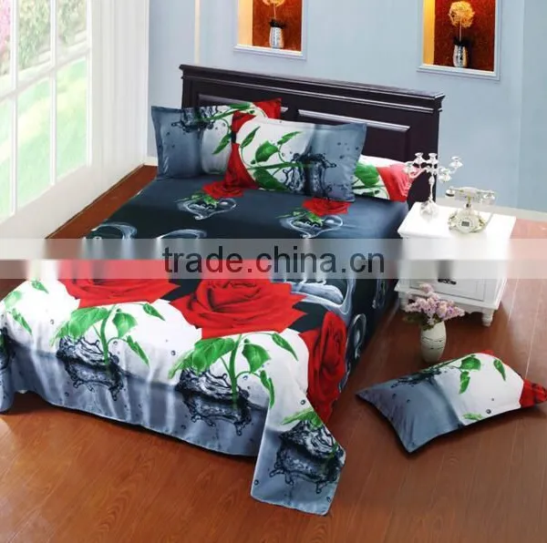 Oem Soft Wholesale Household Textile Digital Printed Bed Sheet photo-2