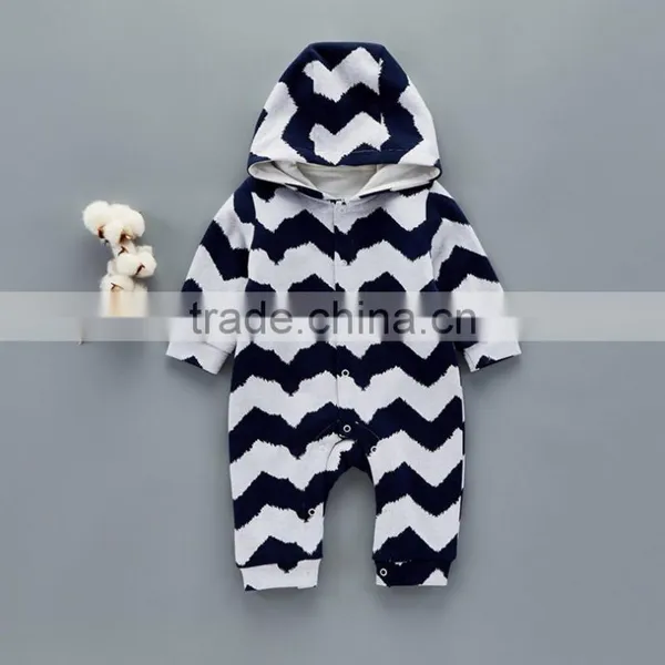 Bulk Wholesale Baby Clothes Infant Outfits Wave Patterned Jumpsuit photo-3