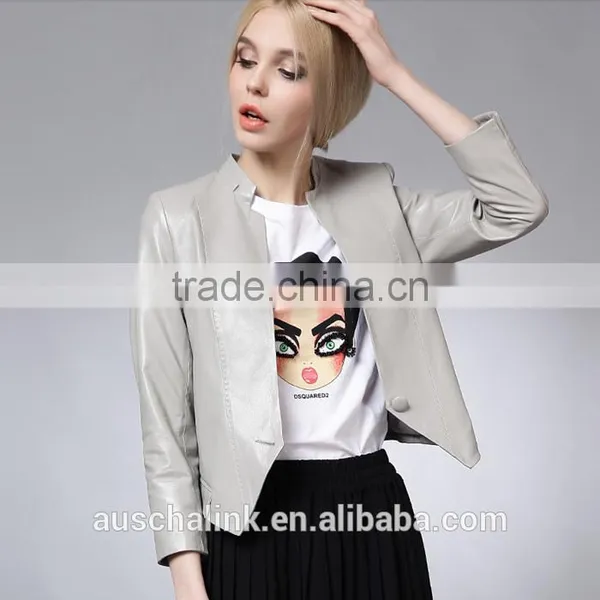 European Style Latest Design Women Sexy Leather Jacket Competitive Price photo-2