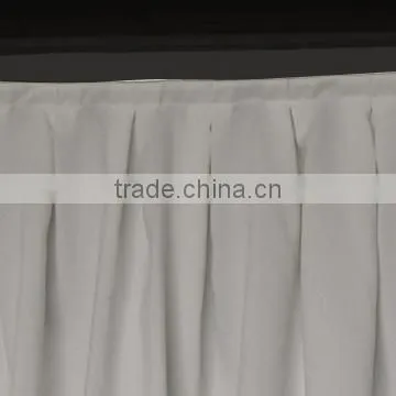 100% Polyester Cheap Table Skirt for Banquet 180GSM Fabric photo-2