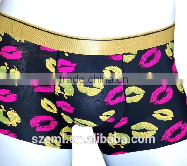 Factory Wholesale Custom Men's Fashion Sexy Ice Silk Seamless Breathable Boxer Brief photo-6