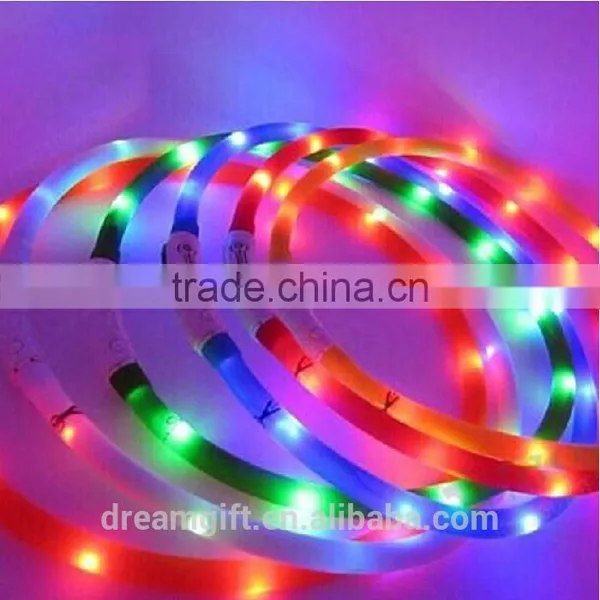 2015 Hotest Pet Product Led Usb Rechargeable Dog Collars, Glowing Collar Waterproof, Flashing LED Light Dog Collar photo-3