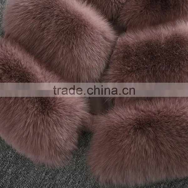 Luxury Fashion Sexy Women Apparel Short Fox Fur Vest photo-4