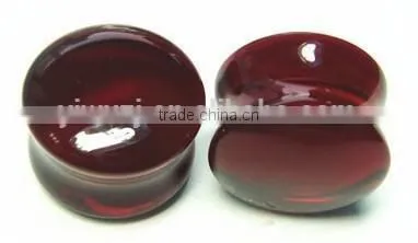 2015 Newest High Quality Double Flare Glass Ear Plug More Color Choose photo-2