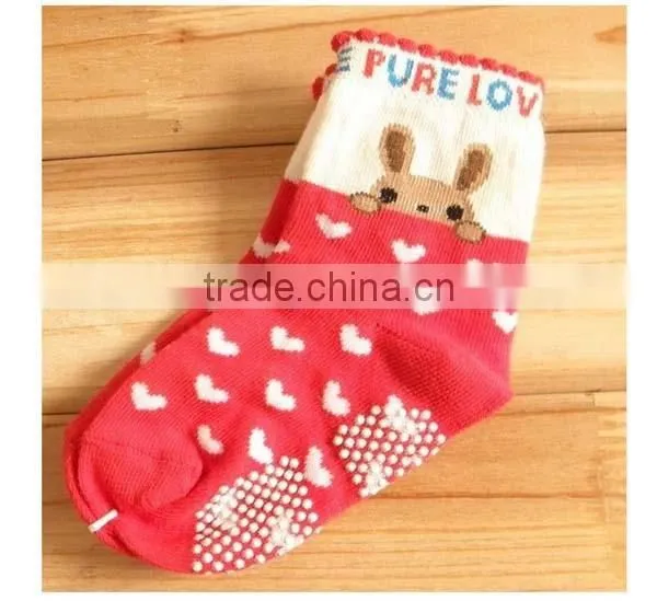 100%cotton Cartoon Anti-slip Children Socks photo-4