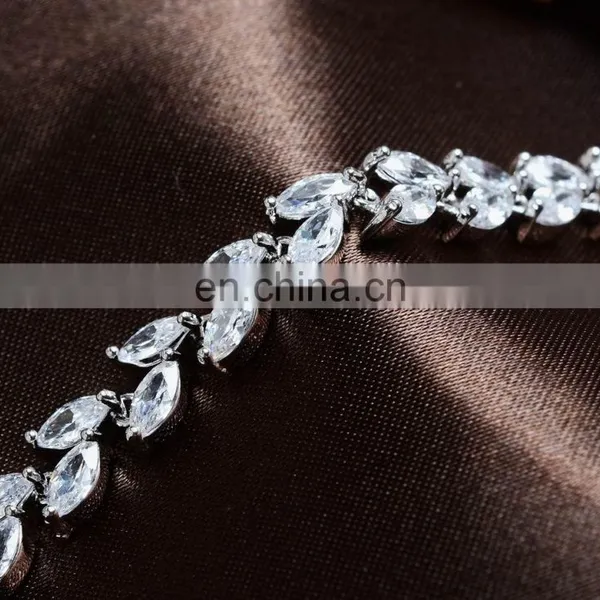 Silver Jewelry Zirconia Bracelet Sparkly Silver Bridesmaid Bracelet Wedding Jewelry photo-3