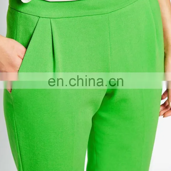 2015 New Style Green Color 3 Quarter Women Stretch Pants photo-4