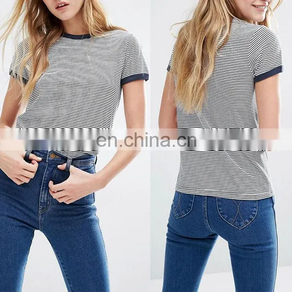 China Wholesale Custom Plain Pima Cotton High Quality Womens t Shirts