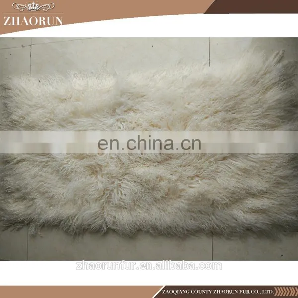 High Quality Long Hair Mongolian Lamb Fur Plate Real Tibet Lamb Fur Plate for Garment photo-2