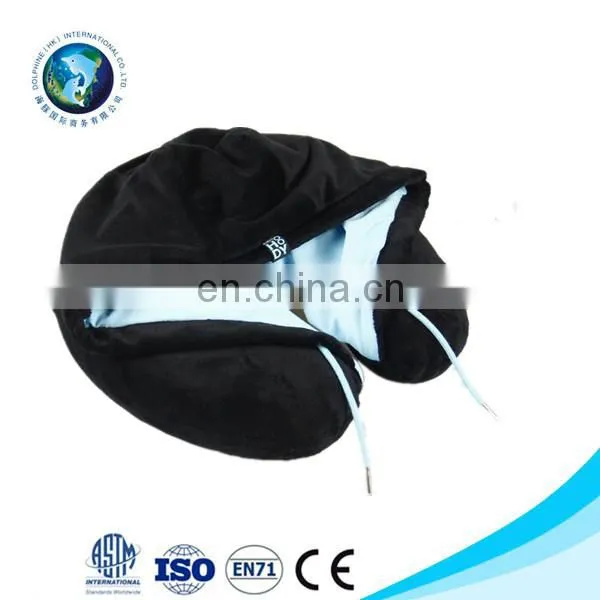 Personalized u Shaped Travel Hooded Neck Support Pillow photo-2