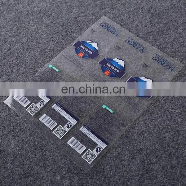 Manufacture Customized Transparent Customized Printing Vinyl Label Self-adhesive Stickers for Mineral Water Bottle photo-2