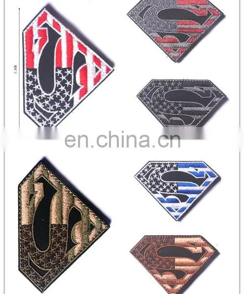 Superman Spiderman Cartoon Clothes Patch 3d Patch Embroidery Iron-on Appliques Cloth Patch Popular Superman Embroidery Garment