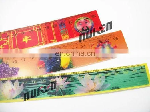 High Quality Lenticular Effect UV Printed Metal Rulers Promotional