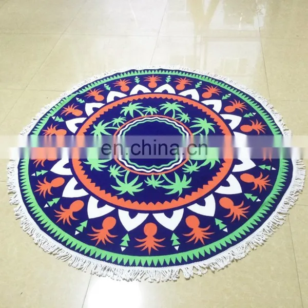 M0050 Micro Fiber Round 'Roundie' Beach Towel With Tassels photo-6