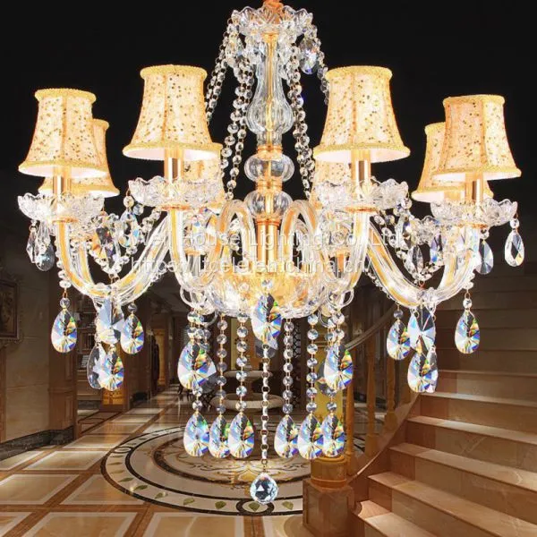 Modern Crystal Chandeliers Home Lighting Decoration Luxury Candle Chandelier Pendants Living Room Indoor Lamp