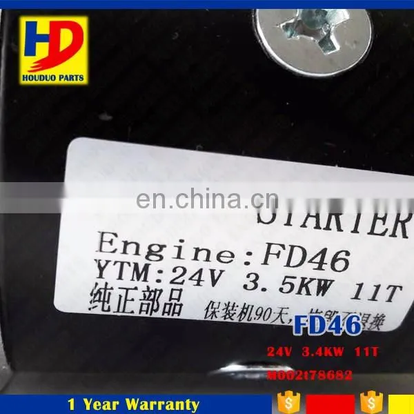 Excavator Standard Size Engine Parts FD46 Engine Starter Motor M002t78682 photo-6