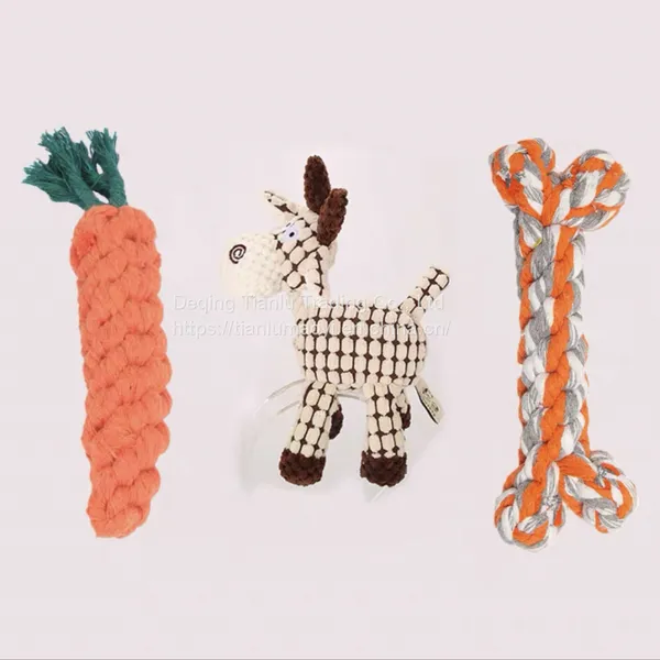 Dog Toy Dog Biting Rope Medium Sized Dog Kekenai Biting Molars Dog Tug of War Toy Knot Knitting Biting Supplies photo-3