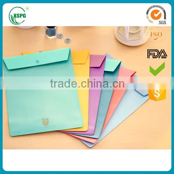 Wholesale Plastic Clear PVC Document Bag With Button photo-2