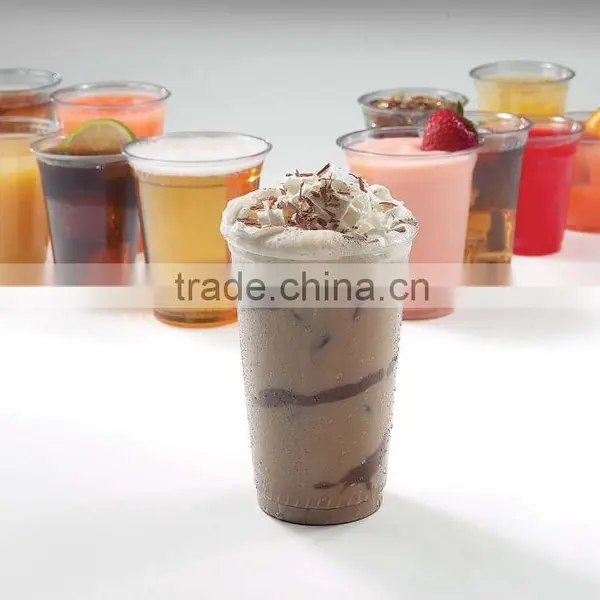 All Sizes Multi Use Clear Plastic Take Away Plastic Cups With Lids for Juice or Parfait and Yogurt
