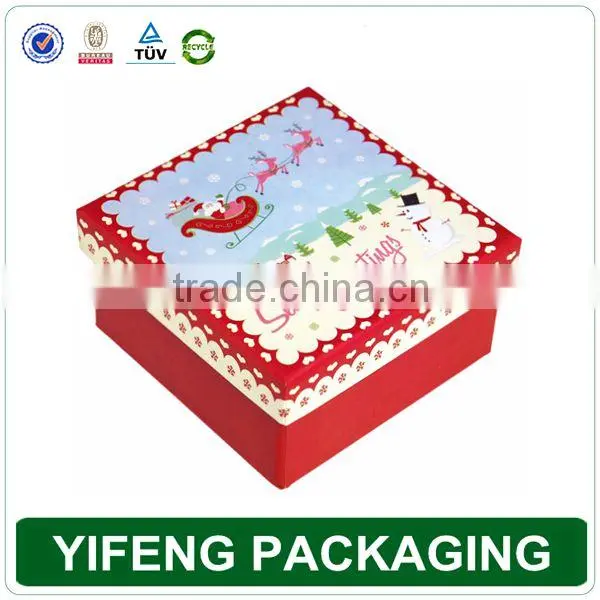 Red Fancy Color Paper Gift Box, Christmas Red Gift Box photo-4