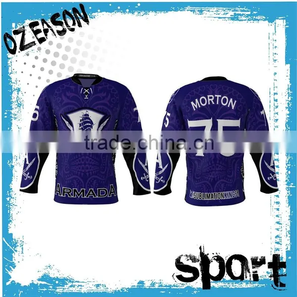 Latest Design Purple Ice Hockey Jersey Manufacturer in China photo-2
