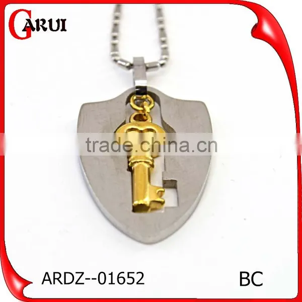 Vacuum Plating Color Stainless Steel Pendants Jewellry Couple Key Pendant photo-2