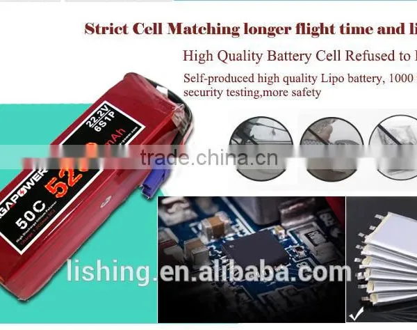AGA POWER High Capacity Power Battery Long Cycle Life 50C 5200mah Li-polymer RC Battery photo-6