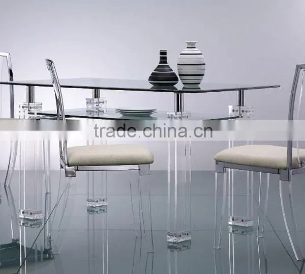 Acrylic Modern Dining Furniture Table and Chairs