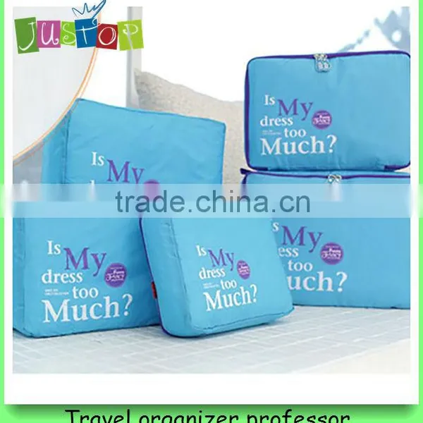 5 in 1 Silk Printing Travel Bag Organizer for Clothes