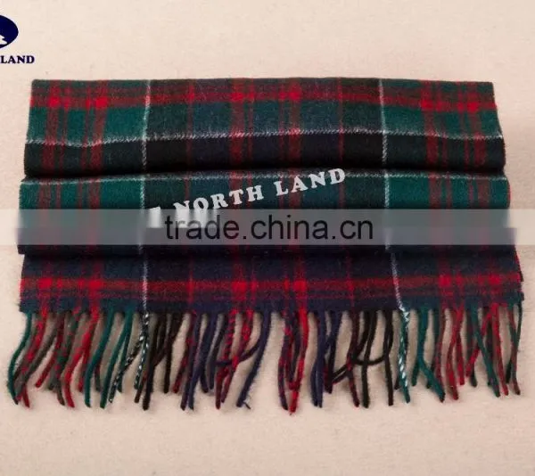Wool Cashmere Scottish Tartan Scarf photo-3