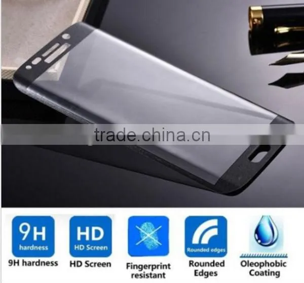 3D Curver Anti-shock Tempered Glass Screen Protector, Anti-fingerprint Full Cover Edge to Edge Glass Film for Samsung s6 Edge photo-2