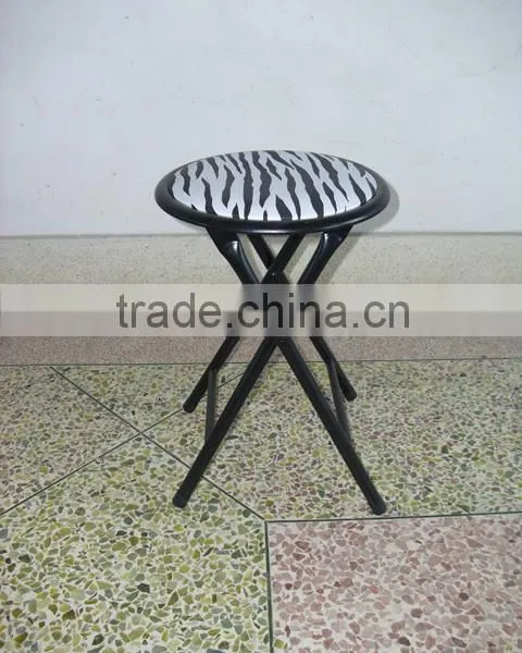 Living Room Furniture Metal Folding Stool Children Chair With PVC Cushioned Seat photo-3