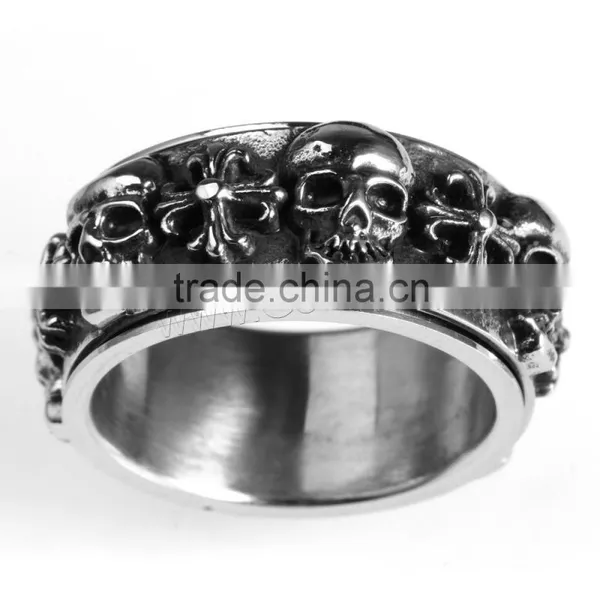 Titanium Steel Skull Finger Ring photo-2