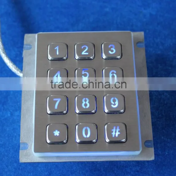 12 Keys Metal Keypad Access Control With Rear Panel Mounting photo-2
