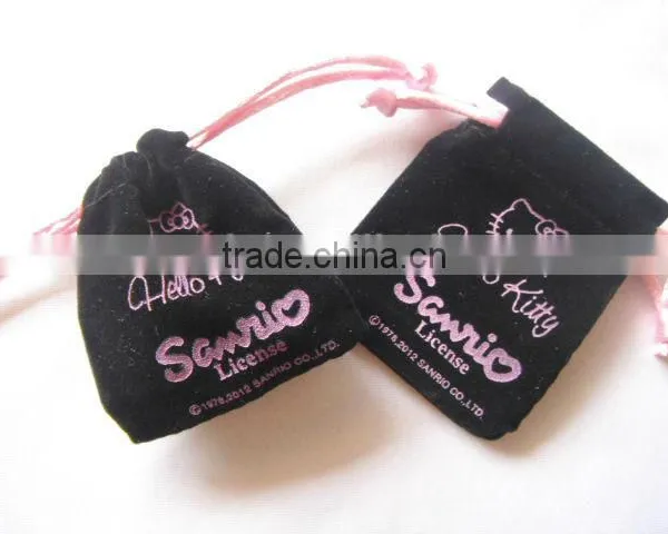 Promotional Small Hello Kitty Velvet Jewelry Pouch