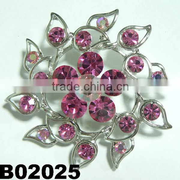 Wedding bridal bouquet flower crystal brooches pins