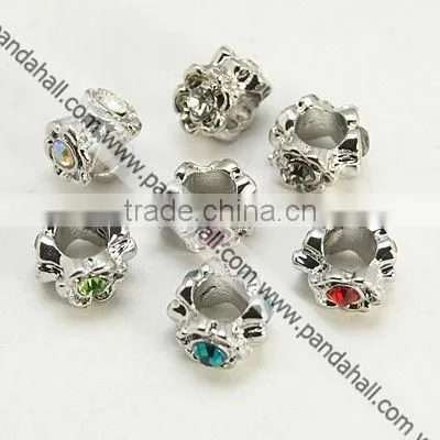 Alloy European Beads, Large Hole Beads(MPDL-E021-MEP)