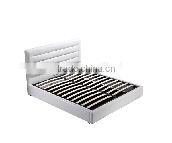 Leather Pu Faux Gas Lift Storage Bed photo-3