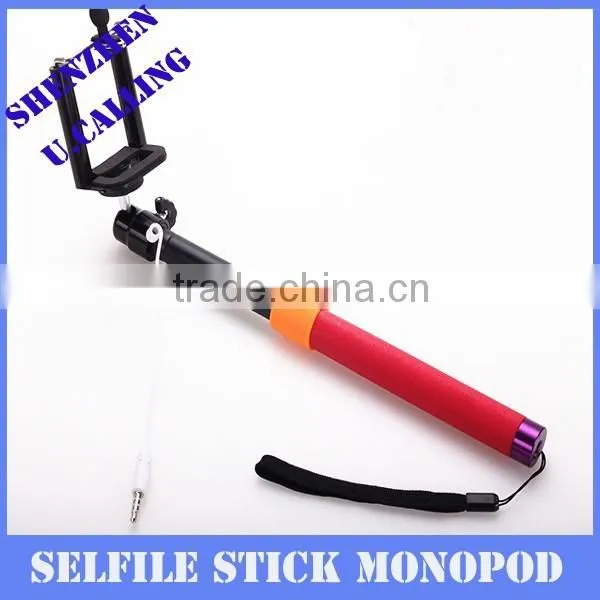 Wireless Cable Self-protrait Monopod With Romote Shutter For iPhone Samsung HTC LG