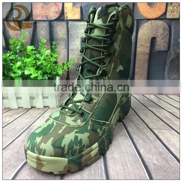 Wholesale Genuine Leather Men's Camouflage Desert Army Combat Tactical Boots photo-2
