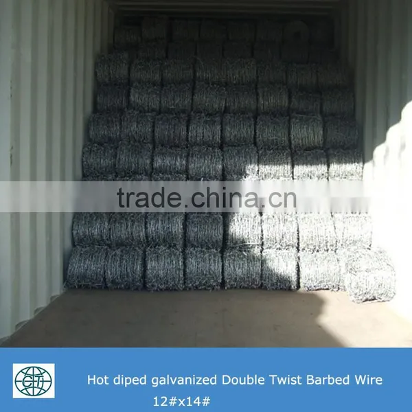 14#x14# Hot Dipped Galvanized Double Twist Barbed Wire photo-5