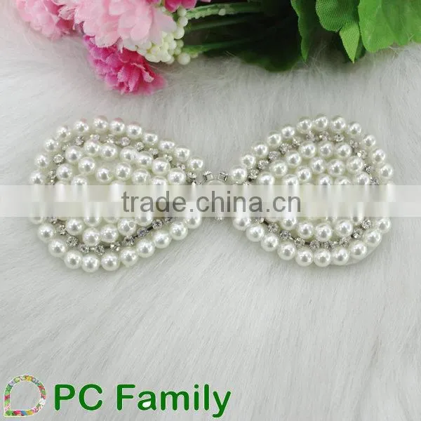 Wholesale Fashion Pearl Bowknot Patches For Clothing