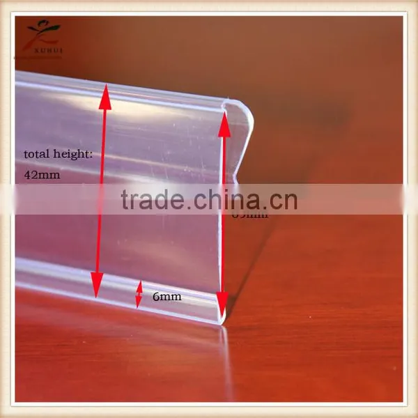 Store Fixture Clear Plastic Clip Label Holder for Shelf System photo-2