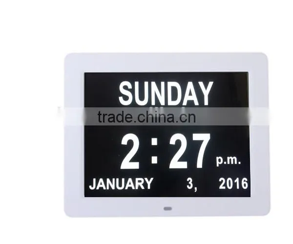 Change Led Digital Lcd Alarm Clock 10 Inch Auto-dim Show Time/calandar/clock/day /weather