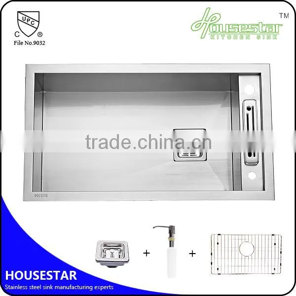 Modern Kitchen Design Large 304 Steel Undermount Single Bowl Kitchen Sink photo-6