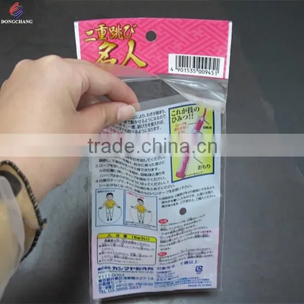 Custom Printed Resealable Self Seal Opp Packing Bag With Hanging Hole Header photo-2