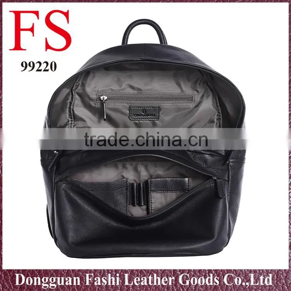 Wholesale Western Style Men's School Leather Outdoor Backpack photo-5